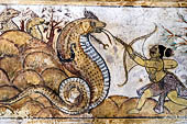 The great Chola temples of Tamil Nadu - The Brihadishwara Temple of Thanjavur. Painting of the Nayaka period (xvii c.) on the inside wall of the cloister. 